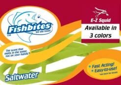 Fishbites 0092 Fast Acting EZ Squid 2Pk Flesh