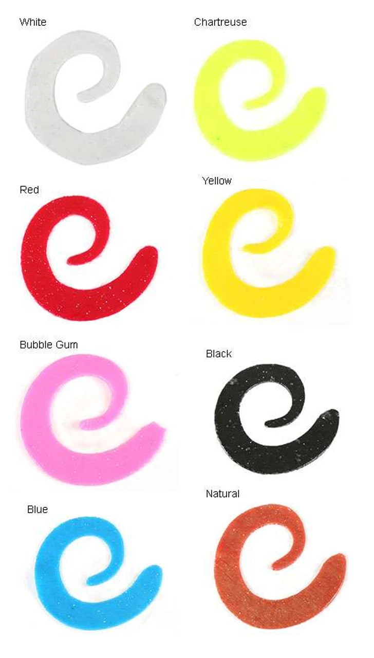 Otter Lure & Tackle CL - Curly Long Tail Baits - 6 1/2 X 5/8 8 Pack 2 Otter Lure & Tackle CL - Curly Long Tail Baits - 6 1/2 X 5/8 8 Pack - Image 2