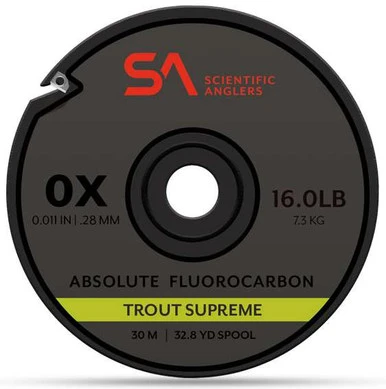 Scientific Anglers Absolute Fluorocarbon Trout Supreme Tippet 30m - 4X 1 Scientific Anglers Absolute Fluorocarbon Trout Supreme Tippet 30m - 4X