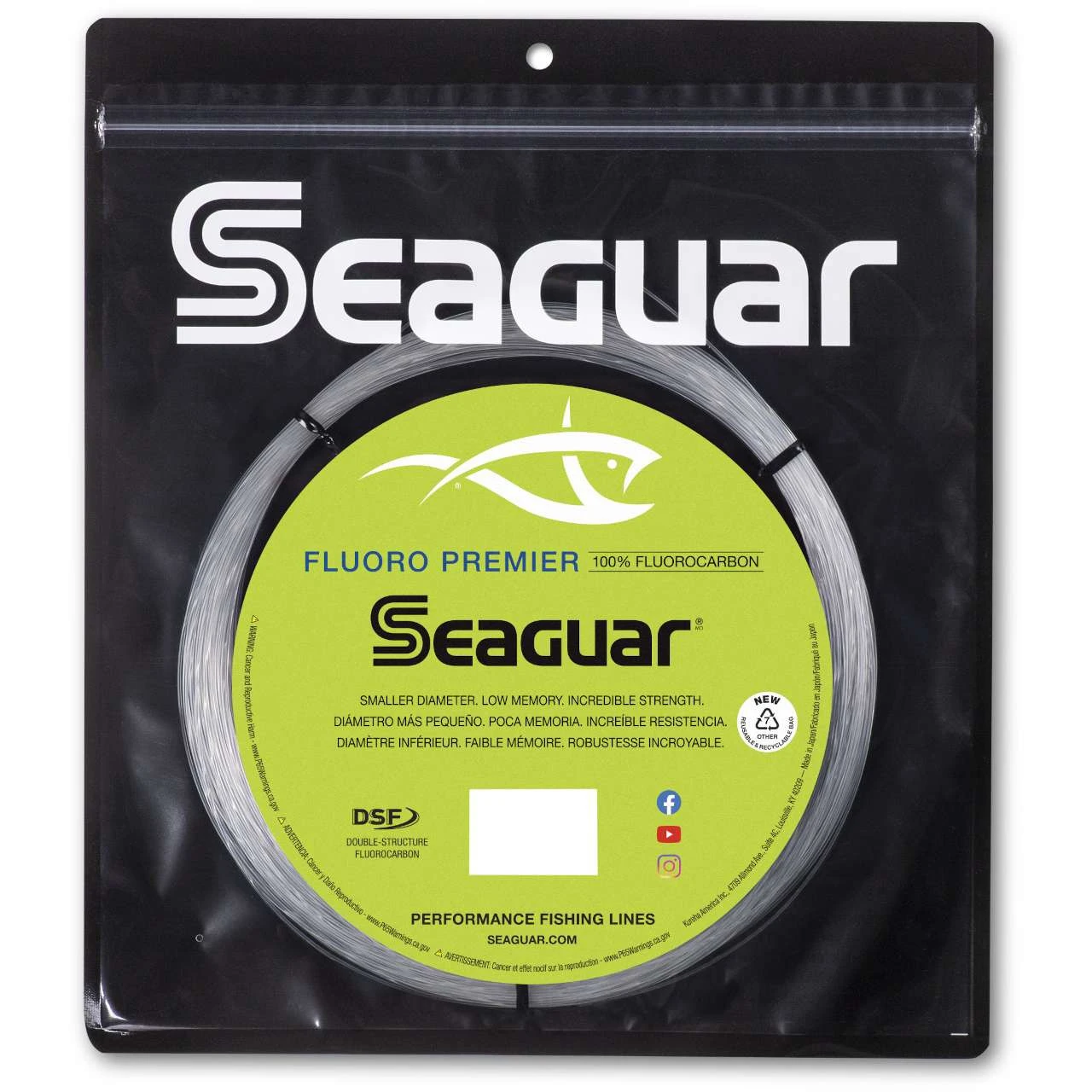 Seaguar Fluoro Premier 50Yds. Fluorocarbon Leader Material 2 Seaguar Fluoro Premier 50Yds. Fluorocarbon Leader Material - Image 2