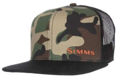 Simms Flat Brim Cap - Woodland Camo
