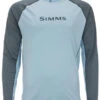 Simms Solarvent Long Sleeve Crew Shirt - Steel Blue/Storm - Large