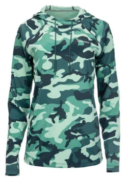 Simms Womens Solarflex Hoody - Woodland Camo Avalon - Medium